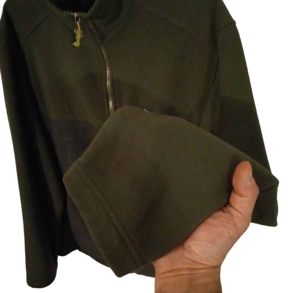 Unisex Fleece Jacket Bass Zip Lightweight Outdoor Aesthetic Color- Blocked L - Picture 4 of 12